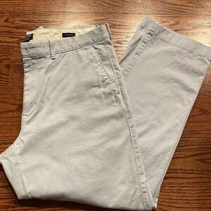 J CREW men’s Flex Straight cut Chino pants flat front 4 pocket light blue 36-30